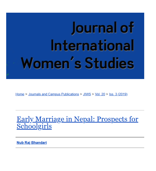 Early Marriage in Nepal: Prospects for Schoolgirls